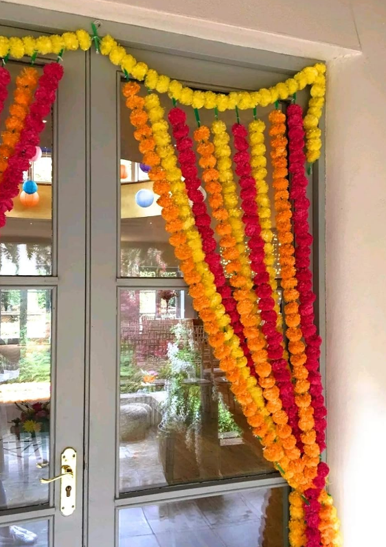 Artificial Marigold Flower -Long Floral Strings for Wedding