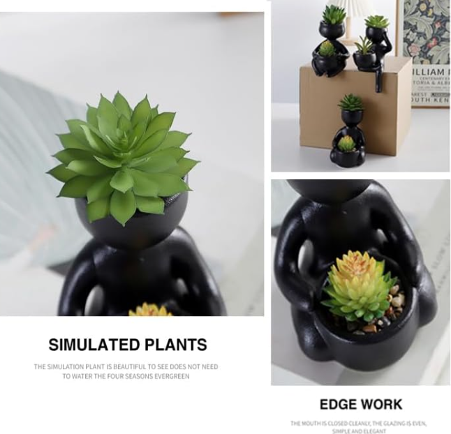 Artificial Succulent Plants in Pots – Mini Fake Plants