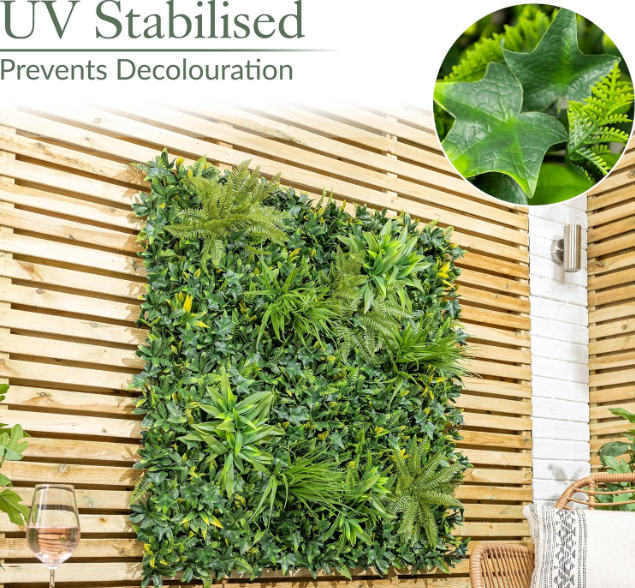 Artificial Living Wall Plants– Evergreen Faux Greenery Wall Decor,