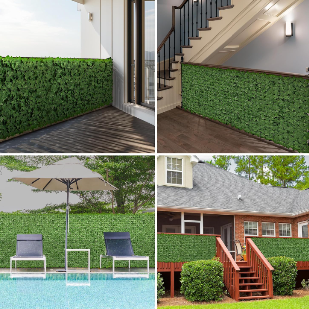 Artificial Privacy Fence Screen – Faux Greenery Panels
