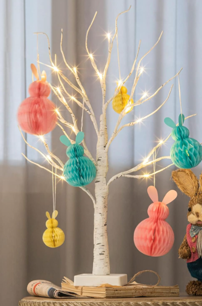 Twig Tree with Warm LED Lights – Tabletop Birch Tree
