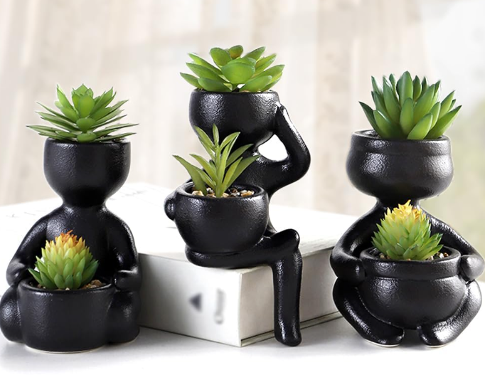 Artificial Succulent Plants in Pots – Mini Fake Plants