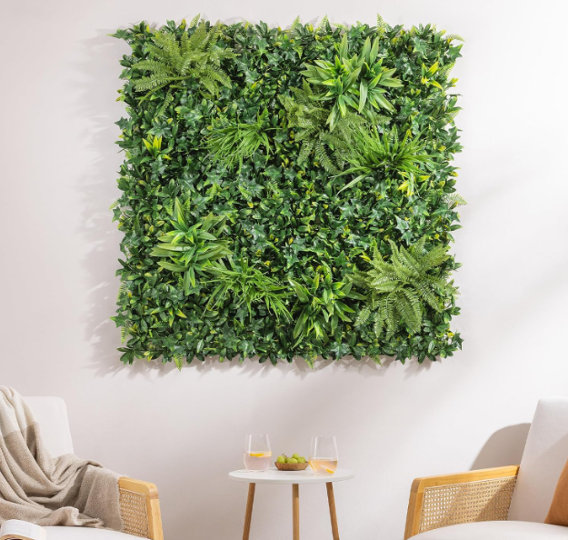 Artificial Living Wall Plants– Evergreen Faux Greenery Wall Decor,