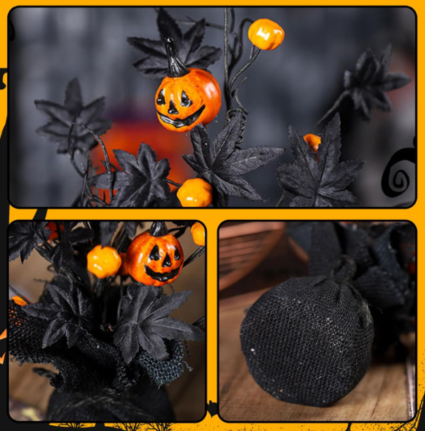 Halloween Table Tree – Black Artificial Halloween Centerpiece
