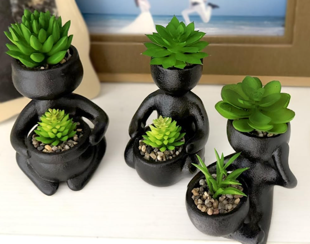 Artificial Succulent Plants in Pots – Mini Fake Plants