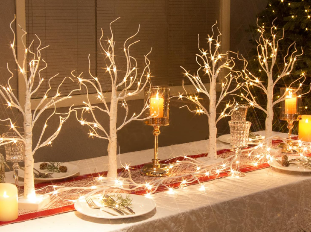 Twig Tree with Warm LED Lights – Tabletop Birch Tree