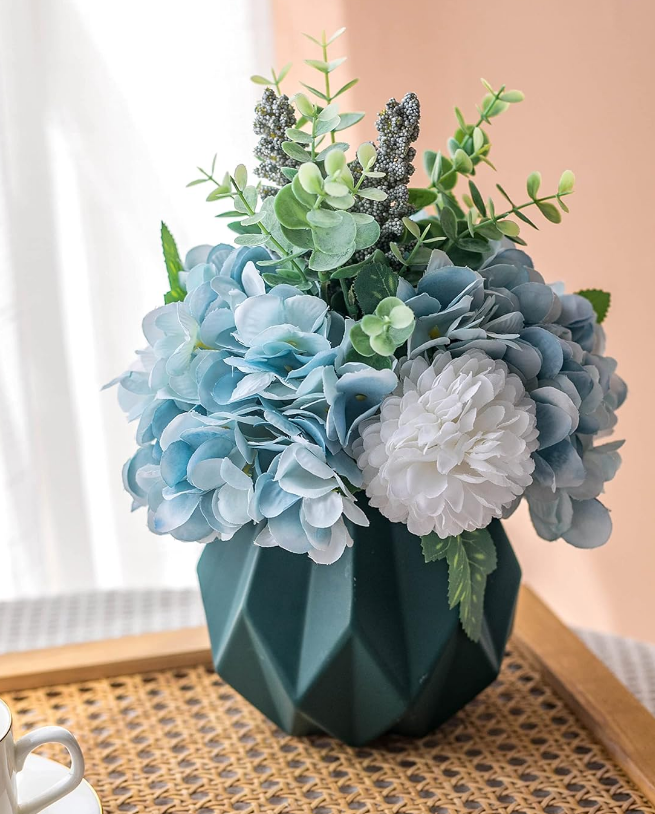 Artificial Flower Arrangement in Glass Vase
