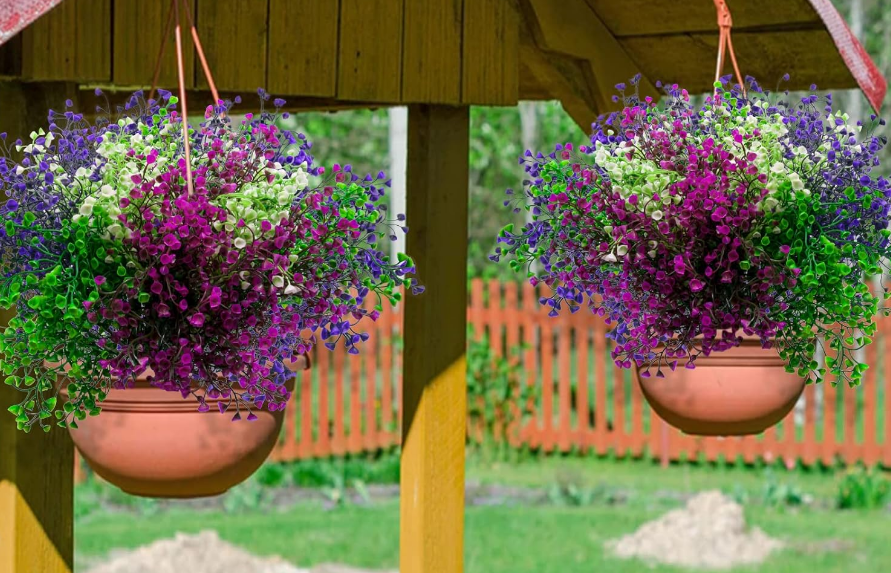 Fake Plants Outdoor – Weatherproof UV Resistant Artificial Flowers