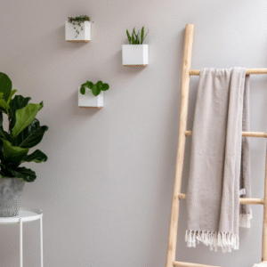 Wall Mounted Plant Pots Set of 3 – Resin Hanging Flower Pots