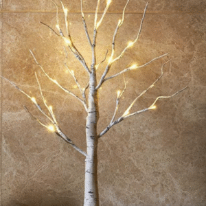 Twig Tree with Warm LED Lights – Tabletop Birch Tree