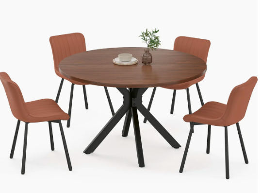 Round Cross Leg Modern Minimalist Design for Compact Dining Spaces - Image 2