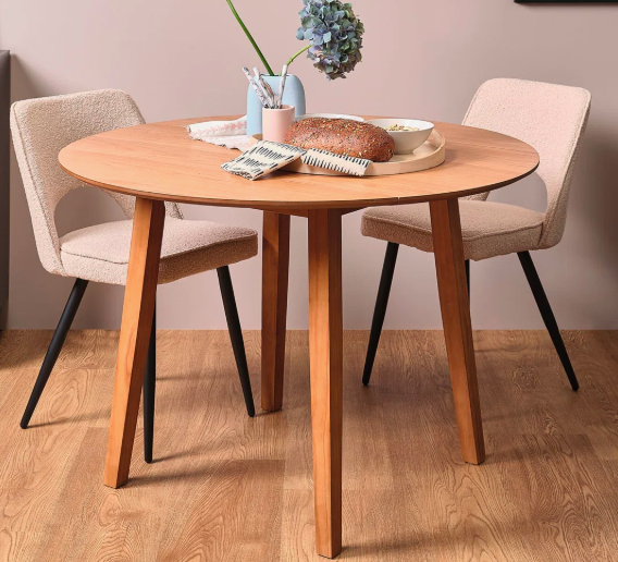Round Drop Tenaya Dining Table Elegant Space
