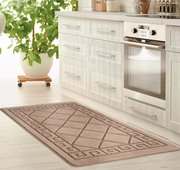 Machine Washable Doormat-Hardwearing Loop Pile Rug for Hallway