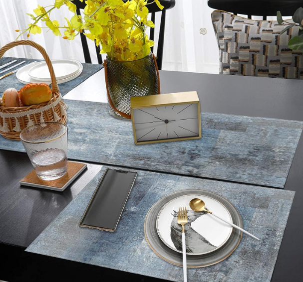 Table Runner with Placemats Set of 6 – Linen Dining Table Runner - Image 3