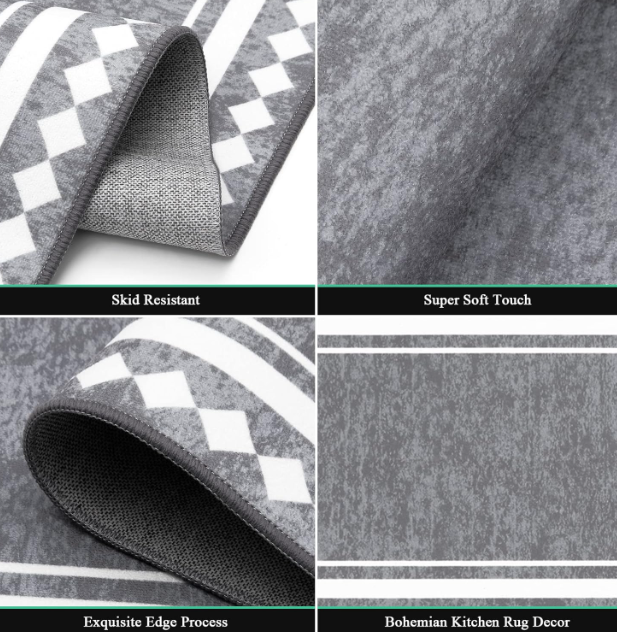 Kitchen Rugs Sets – Non Slip Washable Farmhouse Kitchen Mats - Image 3