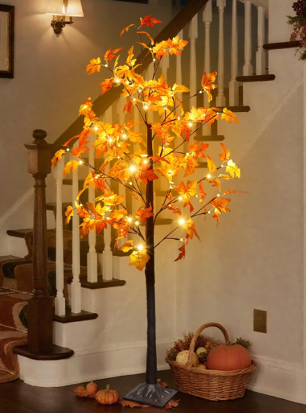 Lighted Maple Tree  – Fall Home Decorations