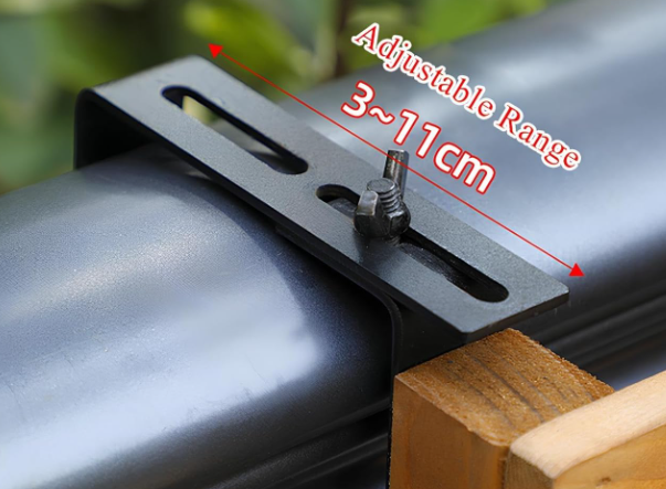 Balcony Standing Table Adjustable Folding Railing Bar Table - Image 3