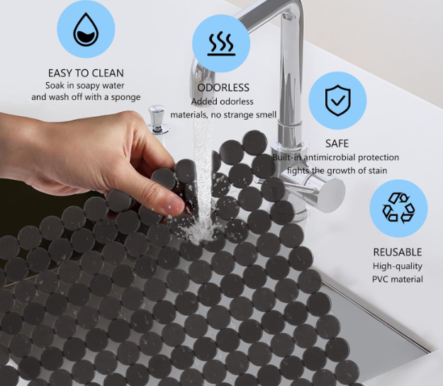 Sink Protector Mat – Adjustable PVC Kitchen Sink Mat - Image 3