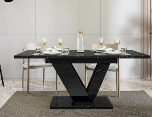 Dining Table with Storage Compartments – Modern Industrial Extendable Design - Image 3