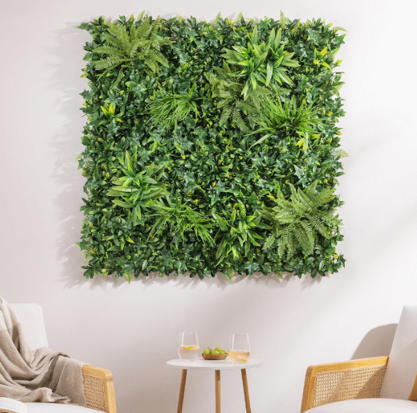 Artificial Living Wall Plants– Evergreen Faux Greenery Wall Decor,